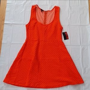 Bongo Women Short Dress Size L Juniors Red Sleeveless A-Line Scoop Neck Summer